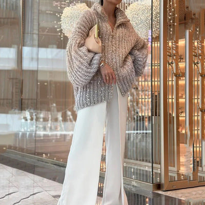 Angelina | Strickpullover mit Glitzerdetails für festliche Outfits