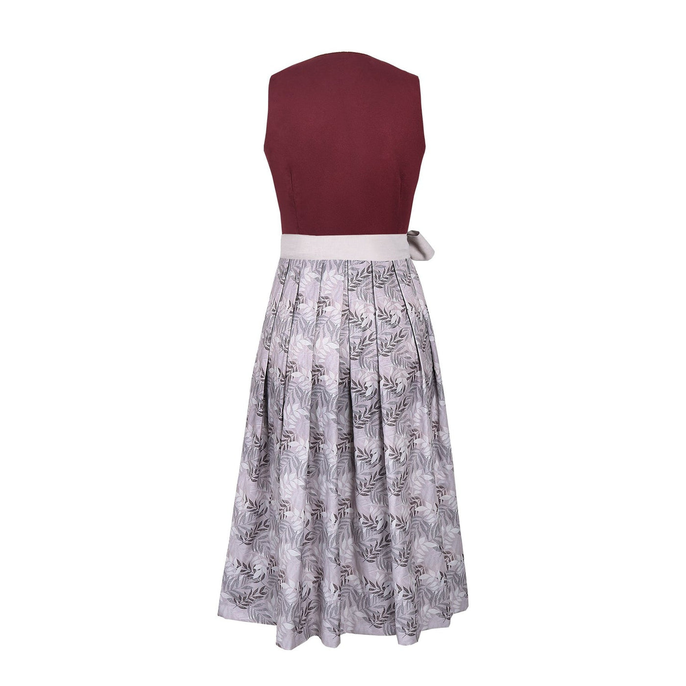 Oktoberfest Classic Wine Red Long Dirndl with Apron