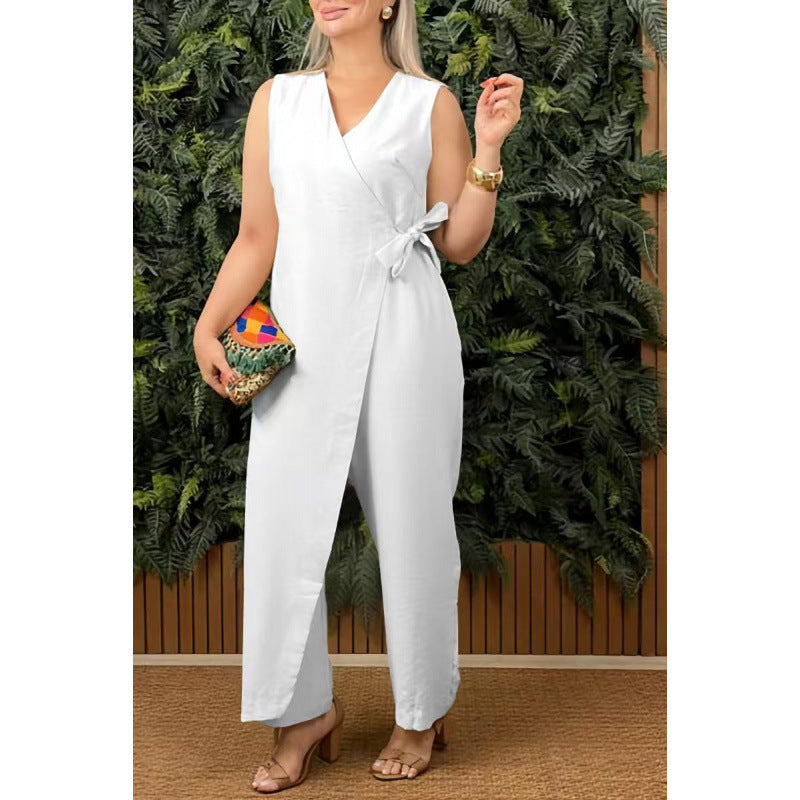 Galina - Wickel V-Ausschnitt Eleganter Overall für Sommeranlässe