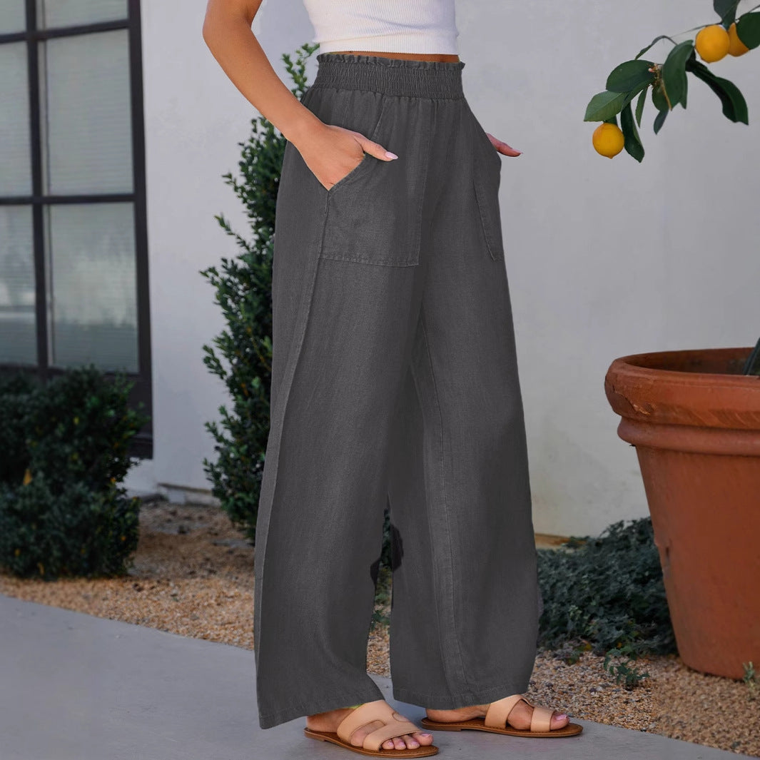 Freizeithose für Damen - Bequeme luftige Palazzo Hose für den Sommer