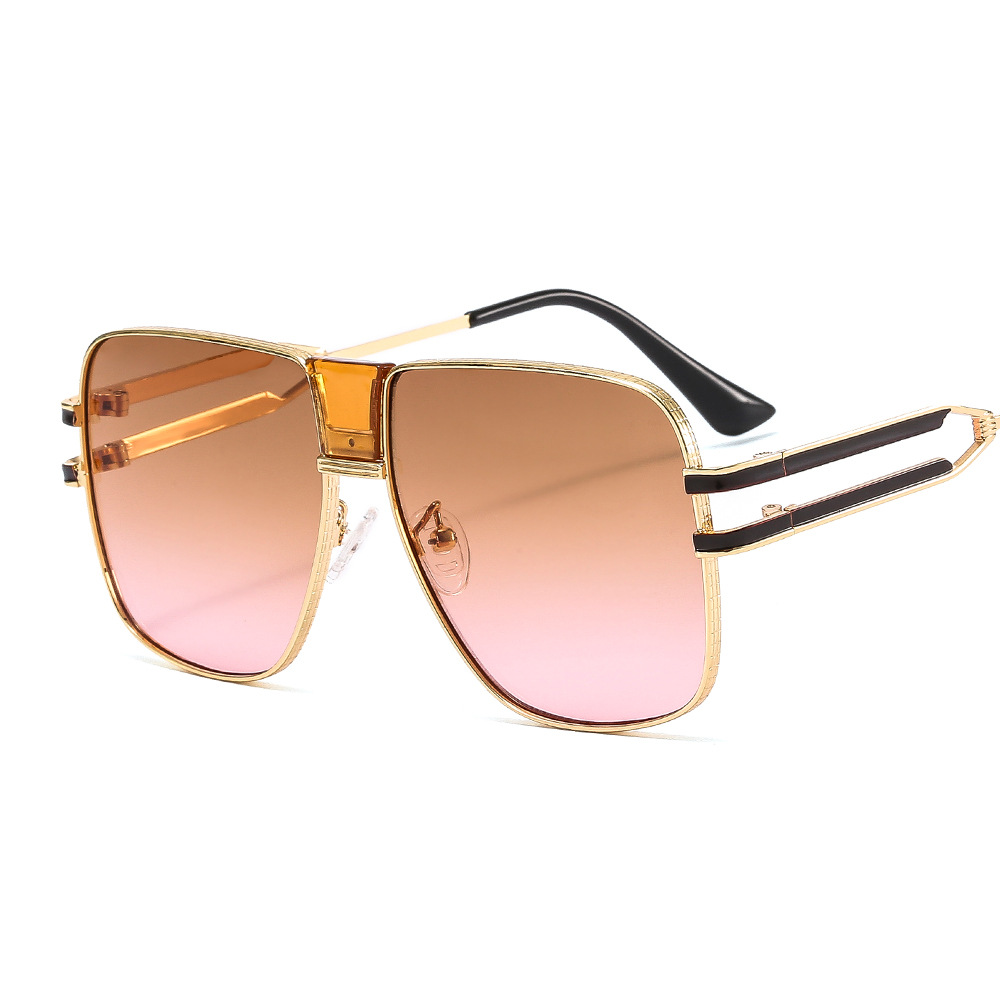 Quadratische Unisex Sonnenbrille mit Verlaufsgläsern