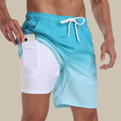 Badeshorts für Herren - Schnelltrocknende Boardshorts mit Handytasche