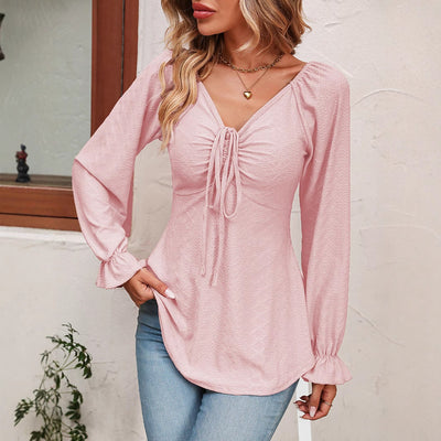 Blusenshirt für Damen - Elegantes Top mit Rüschenärmeln für den Sommer