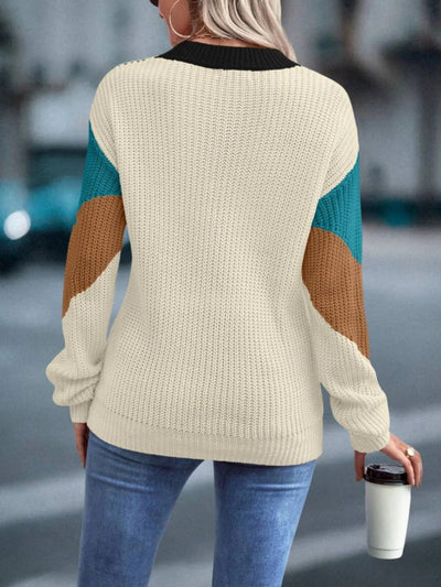DAME LAESSIGER RUNDEHALS GESTRICKTER PULLOVER | MODERNER STIL, KOMFORTABEL, VIELSEITIG