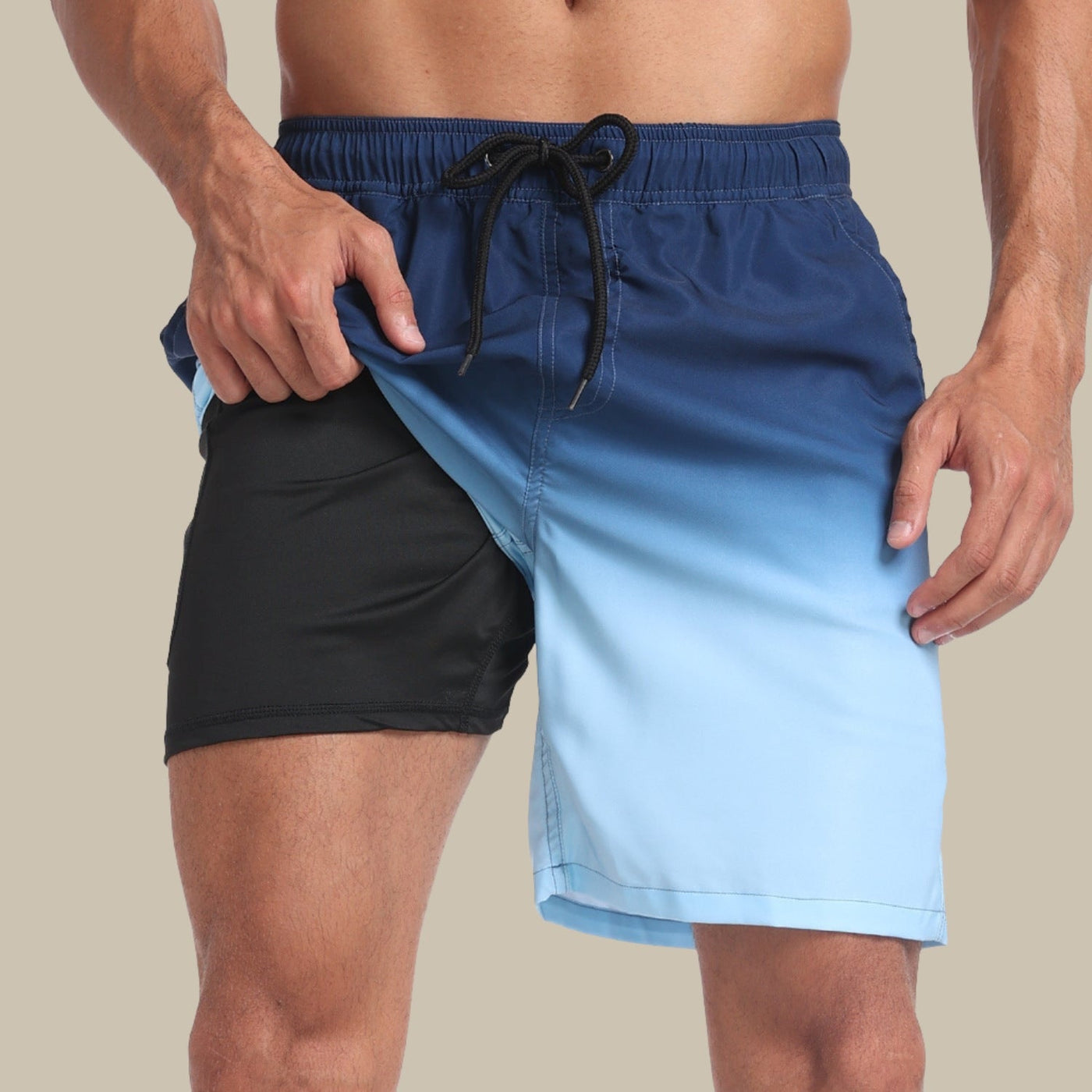 Badeshorts für Herren - Schnelltrocknende Boardshorts mit Handytasche