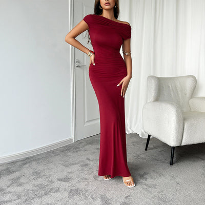 Allara – Damen Abendkleid mit Schulterfreiem Design | Elegante Figurbetonung für besondere Anlässe