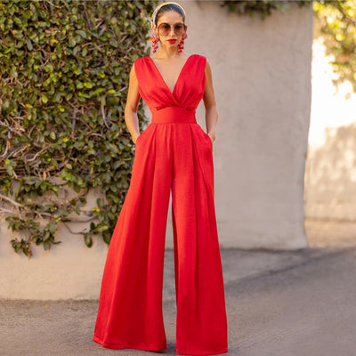 Eleganter Ärmellos Damen Jumpsuit - Elisaveta