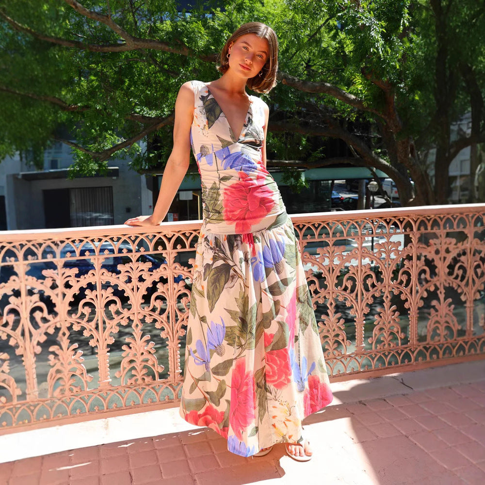 Nadeja - Damen Sommerkleid mit  Spaghetti Träger