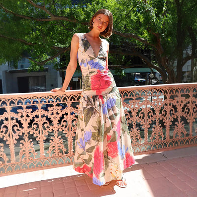 Nadeja - Damen Sommerkleid mit  Spaghetti Träger