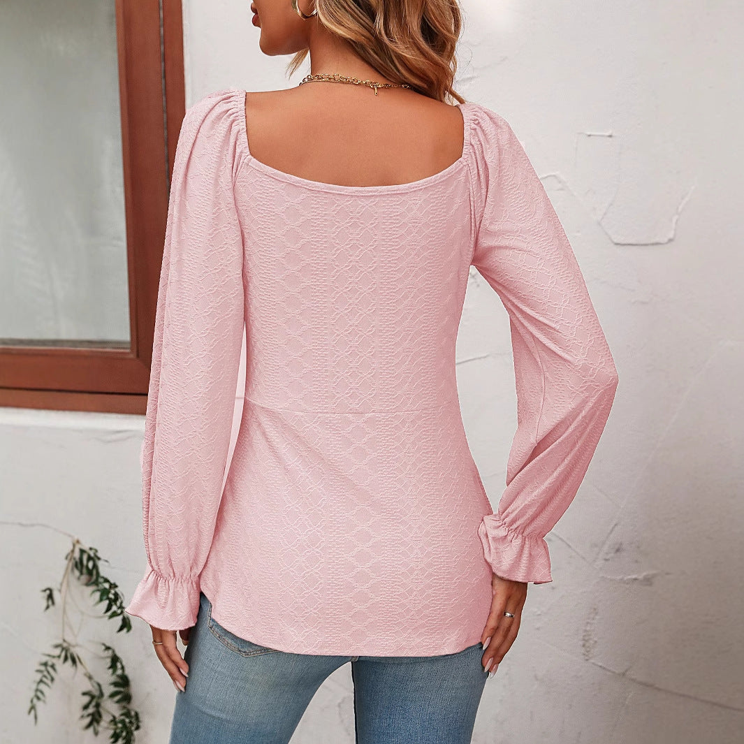 Blusenshirt für Damen - Elegantes Top mit Rüschenärmeln für den Sommer