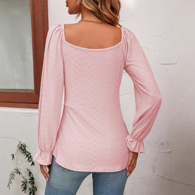 Blusenshirt für Damen - Elegantes Top mit Rüschenärmeln für den Sommer