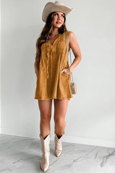 Alvida – Ärmeloser Denim-Strampler mit V-Ausschnitt für Damen