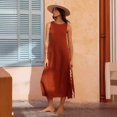 Ärmelloses Midi Kleid  Entspannte Passform für Sommer - Maneva