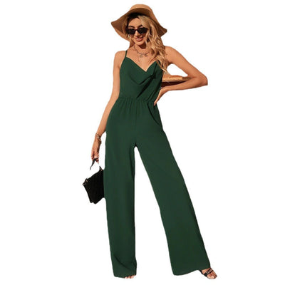 Grida- Damen Jumpsuit Ärmellos V-Ausschnitt für Sommer