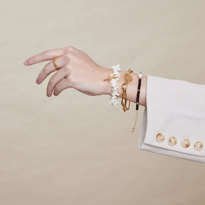 Gold Link T-Bar Bracelet