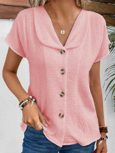 NOIRA - OBERTEIL MIT KRAGEN UND KNÖPFEN