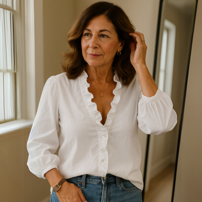 ROSALINA - STILVOLLE HANDGEFERTIGTE BLUSE