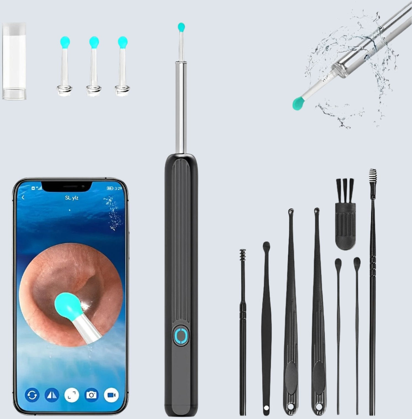 ClearEar Pro | Otoskop und Ohrreinigungsgerät mit Kamera für gründliche Ohrreinigung