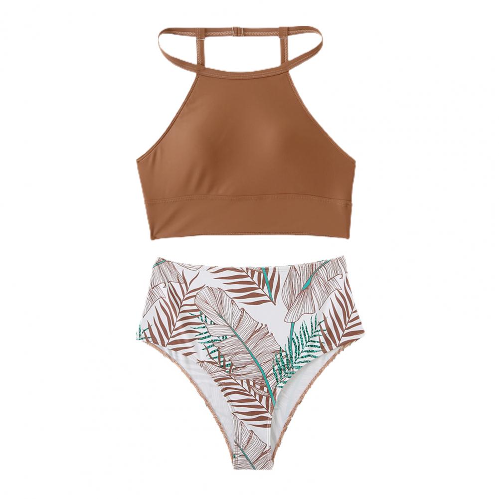 Heidi-Mode | Blumenmuster Hoch Tailliertes Badeanzug