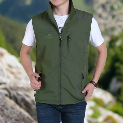 Peaks Outdoor Anglerweste | Leicht Multifunktionsweste mit Taschen Für Herren