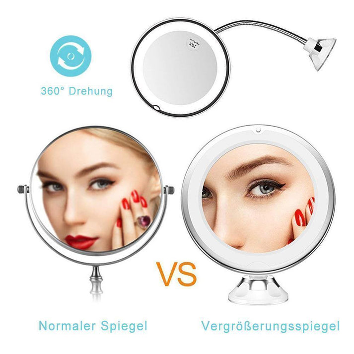 Beauty-Spiegel mit Beleuchtung und Vergrößerung | Perfekt für präzise und strahlende Make-up-Ergebnisse