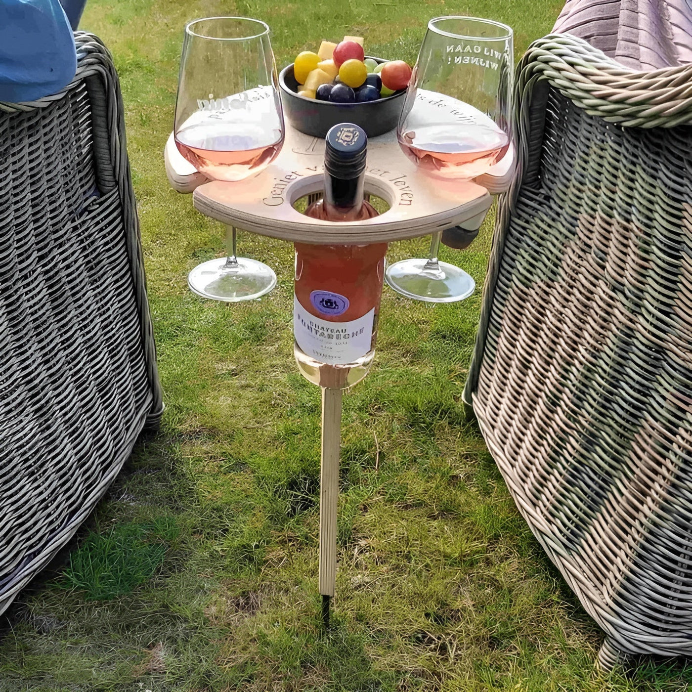 Klapptisch für Draußen – Tragbarer Weintisch für Garten & Picknick