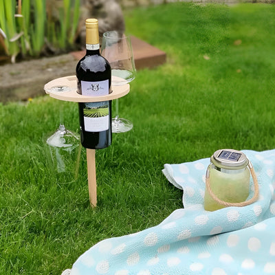 Klapptisch für Draußen – Tragbarer Weintisch für Garten & Picknick