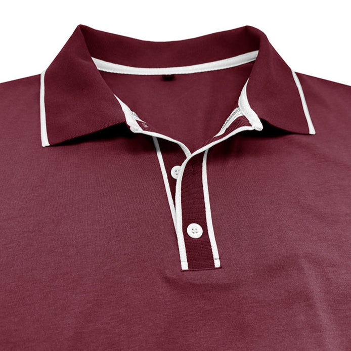 Poloshirt für Herren – Elegantes Polo mit weißen Kontrastdetails Für Sommer