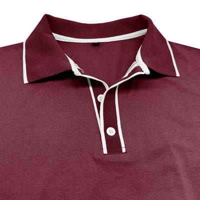Poloshirt für Herren – Elegantes Polo mit weißen Kontrastdetails Für Sommer
