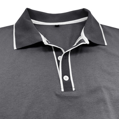 Poloshirt für Herren – Elegantes Polo mit weißen Kontrastdetails Für Sommer