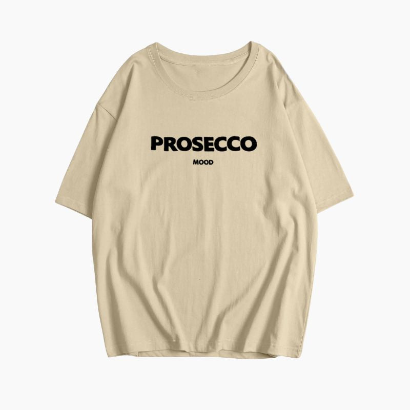 Poppy | Modisches Prosecco Print Oversized T Shirt