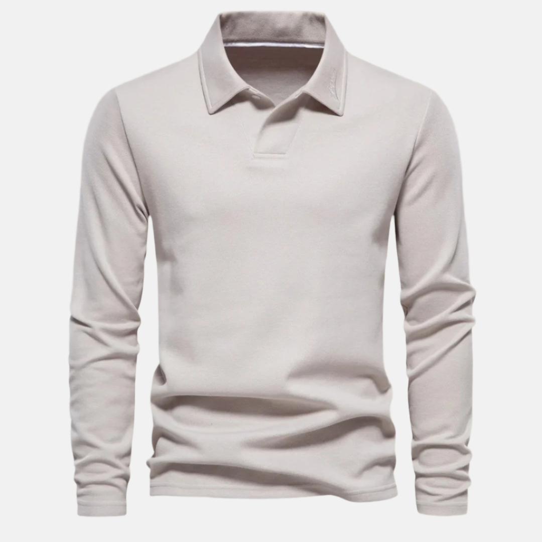 Poloshirt für Herren - Premium Langarm Poloshirt für den Sommer