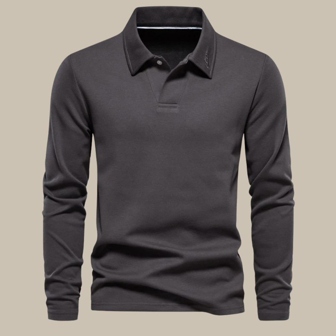 Poloshirt für Herren - Premium Langarm Poloshirt für den Sommer