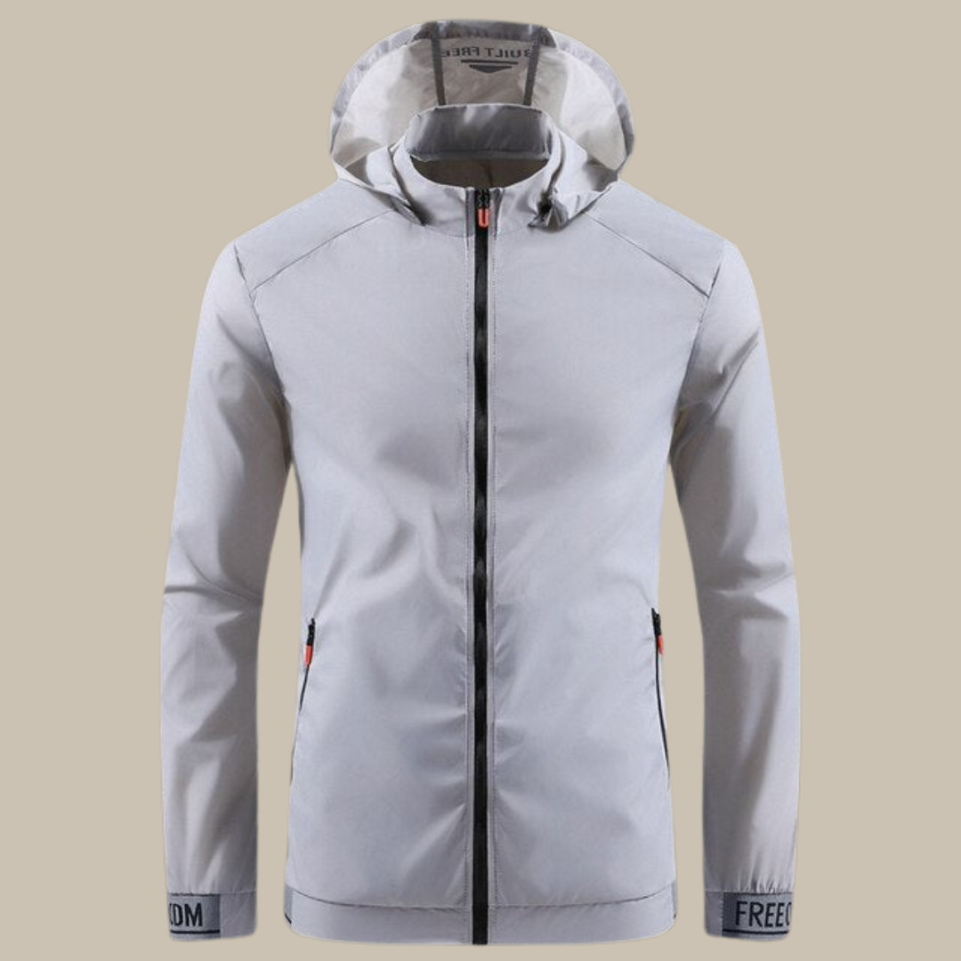 Regenjacke für Herren - Wasserdichte Übergangsjacke mit Kapuze