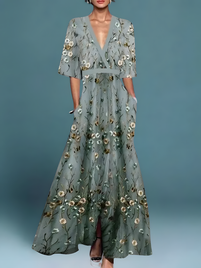 Laure | Elegantes florales Portemonnaie Kleid