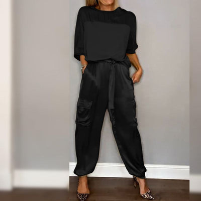 Heidi-Mode | Stilvolle Satin Set - Top + Hose