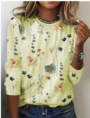 Doriani | Strick-T-Shirt mit Rundhalsausschnitt für Damen