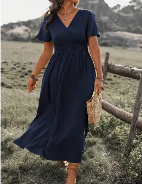 Berlin | Gerafftes Kleid mit geschnürter Taille