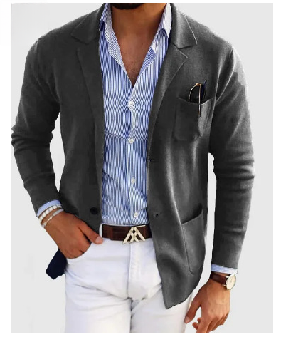 Brunen | Herren Lässig Mantel | Langarm