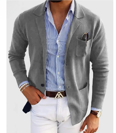 Brunen | Herren Lässig Mantel | Langarm