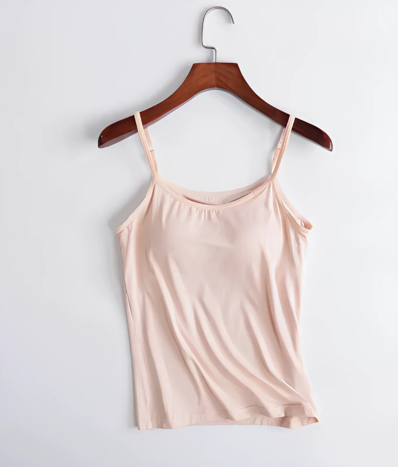 Damen Bequeme Cami Oberteil | Eingebauter BH