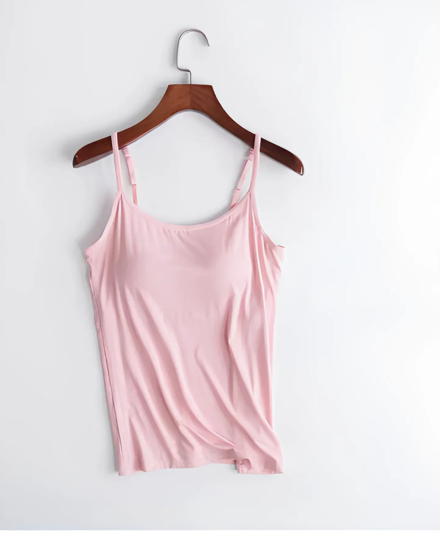 Damen Bequeme Cami Oberteil | Eingebauter BH