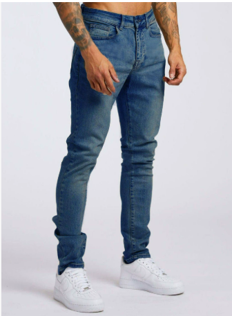 Herren Schmale Passform Stretch Jeans | Bequeme