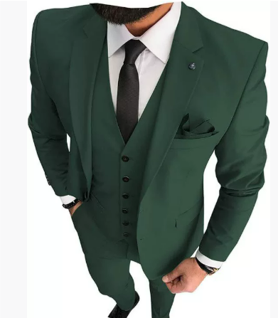 Herren Slim Fit Formell Hochzeitsgast Anzug Set | 3-teiliges Set