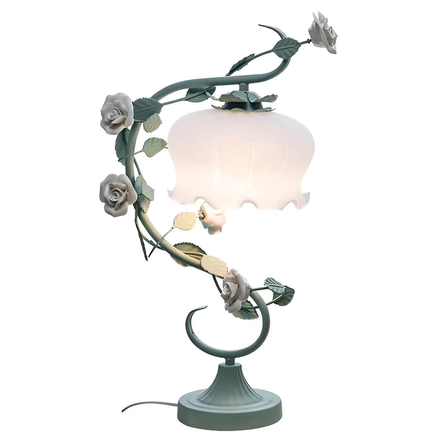 Rosenlampe mit Glashaube – Romantische Deko und Stimmungslicht für Zuhause