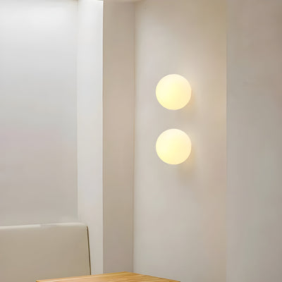 Runde Glas Wandleuchte – Moderne LED-Lampe für Wohnzimmer oder Flur