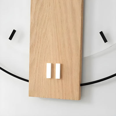 RusticCircle Clock - Rund Stumm Hölzernes Stumme Wanduhr