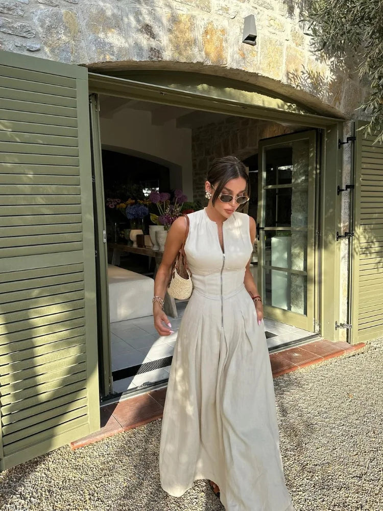 Heidi-Mode | Elegantes Maxikleid mit Reißverschluss