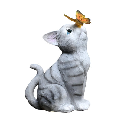 CatGlow Light - Solarbetriebene Katzenskulptur für Außenbeleuchtung