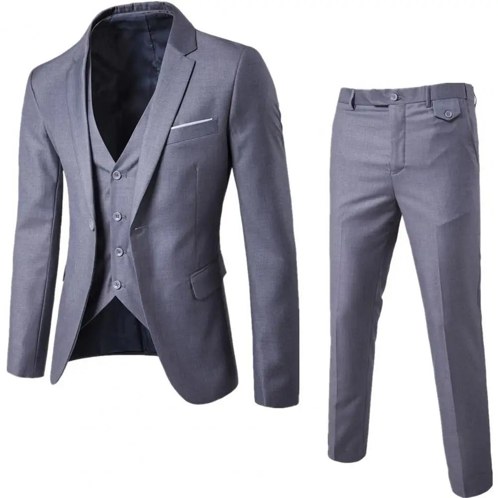 Hochzeitsanzug für Herren - 3-teiliger Anzug mit Weste, Blazer und Hose